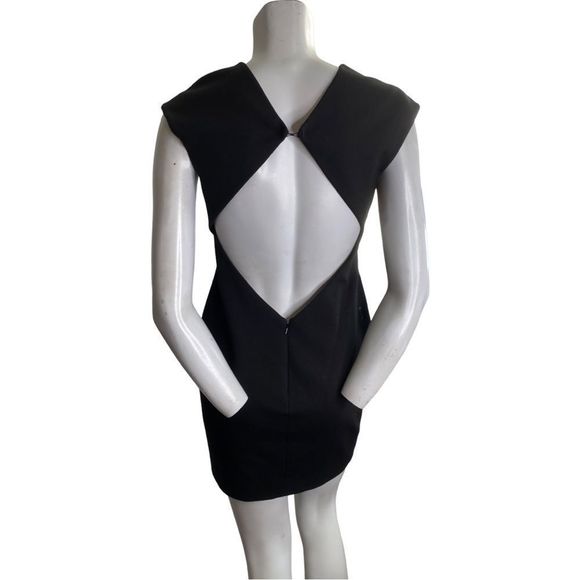 ROBERT Rodriguez Black Open Back Mini Dress Size 2 - Picture 3 of 7